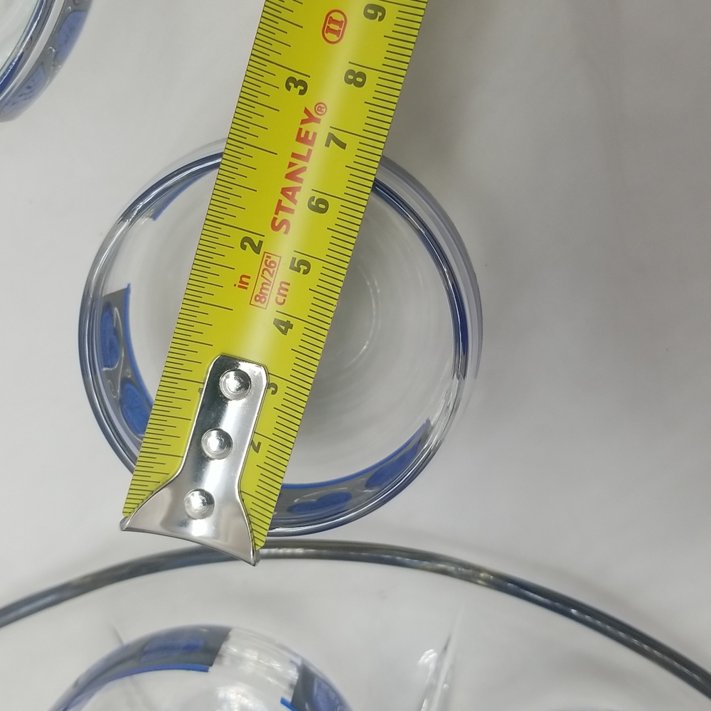Culver Glass Mid Century Modern Blue Hearts Bar Set - Picture 8 of 16